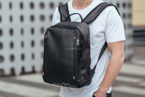 Вместительный мужской кожаный рюкзак  Tiding Bag NM29-5073BA-black