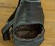 Мужской рюкзак-слинг кожаный на одно плечо черный 2385-V, Новое
