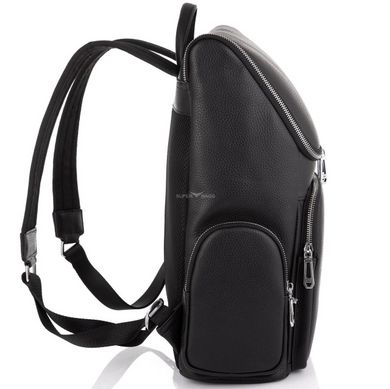 Рюкзак для ноутбука черного цвета из натуральной кожи Tiding Bag