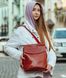 Красный рюкзак-сумка из натуральной кожи на одно отделение Tiding Bag - 24385