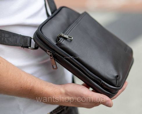 Мужская сумка из гладкой натуральной кожи через плечо BEXHILL BX-18532