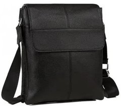 Кожаная мужская сумка-мессенджер через плечо Tiding Bag Черная TB-13503