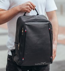Чоловічий рюкзак з натуральної шкіри Tiding Bag NM-144897 Чорний