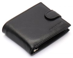 Черное кожаное мужское портмоне с зажимом для денег Marco Coverna MC-2006H-1