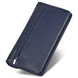 Темно-синий женский кошелек-клатч из натуральной кожи с клапаном на кнопке ST Leather ST023