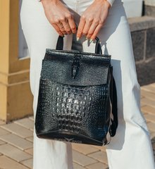Женский кожаный рюкзак черный