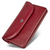 Бордовый женский кошелек-клатч крупного размера из натуральной кожи ST Leather
