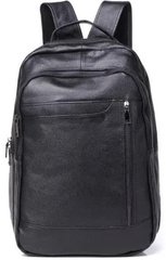 Шкіряний рюкзак для ноутбука і документів чорного кольору Tiding Bag ТВ-130018