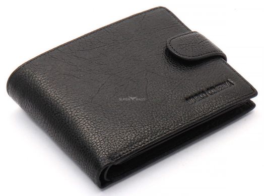 Черное кожаное мужское портмоне с отделением для документов Marco Coverna MCBK010-805