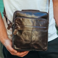 Мужская сумка из натуральной кожи Keizer K-13661-brown