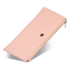 Светло-розовый женский тонкий купюрник из натуральной кожи ST Leather ST025