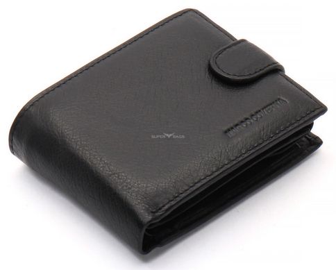 Чорне чоловіче портмоне з натуральної шкіри з візитницею Marco Coverna MC-2057-1