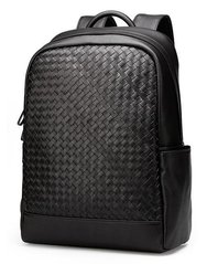 Шкіряний чоловічий рюкзак з плетінням Tiding Bag B3-14440
