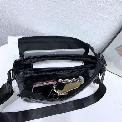 Мужская кожаная сумка-мессенджер черного цвета Royal Bag RB2970141