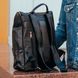 Чоловічий чорний шкіряний рюкзак для ноутбука і поїздок Tiding Bag
