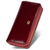 Бордовый лаковый кошелек-клатч из натуральной кожи на две молнии с ремешком для руки ST Leather S5001A