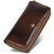 Коричневый лаковый кошелек-клатч из натуральной кожи на две молнии с ремешком для руки ST Leather S5001A