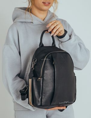 Стильний жіночий рюкзак із натуральної шкіри Borsa Leather K-144562-black