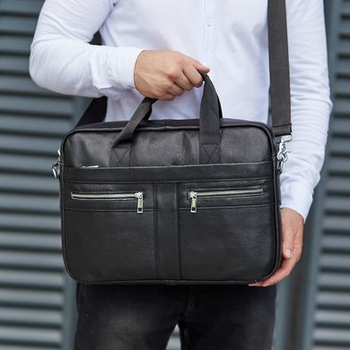 Мужская деловая кожаная сумка-портфель для ноутбука Tiding Bag TD-92-129