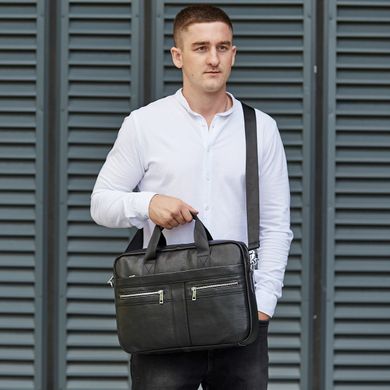 Мужская деловая кожаная сумка-портфель для ноутбука Tiding Bag TD-92-129