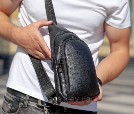 Рюкзак-слинг мужской на одно плечо Tiding Bag BX-27808 из натуральной кожи