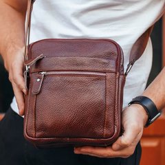 Мужская сумка на плечо натуральная кожа Tiding Bag ТВ-168А