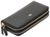 Черный лаковый кошелек-клатч из натуральной кожи на две молнии с ремешком для руки ST Leather S5001A