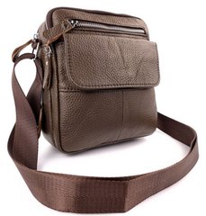 Коричневая мужская кожаная сумка Borsa Leather B-13824