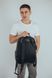Вместительный мужской кожаный рюкзак на шнуровке черный Tiding Bag B-144555