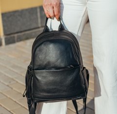 Женский кожаный рюкзак черного цвета Tiding Bag ТВ-130030