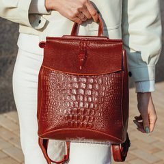 Модный красный женский рюкзак - сумка Крокодил Tiding Bag