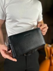 Чорний гаманець-клатч на дві блискавки із натуральної шкіри Marco Coverna МС8747-3, Чорний