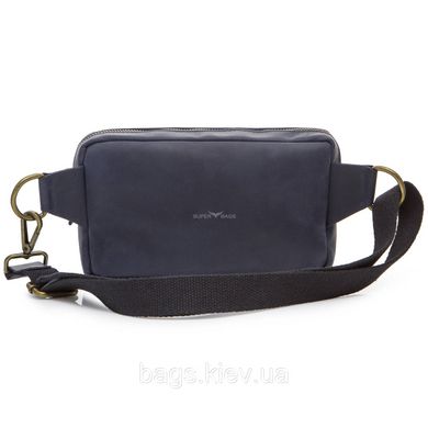 Бананка мужская кожаная компактная Tiding Bag TD-2402 синяя