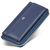 Кожаный темно-синий кошелек с наружным блоком под карты ST Leather