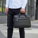 Мужская кожаная сумка черного цвета для ноутбука Giorgio Ferretti GF-130186