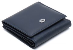 Кожаный женский кошелек синего цвета в горизонтальном формате ST Leather ST219