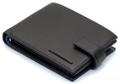 Черный стильный мужской кошелек с блоком для документов из натуральной кожи Marco Coverna MC-1006 A 1221
