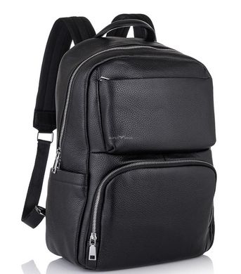 Мужской городской кожаный рюкзак для ноутбука Tiding Bag B-144559 Черный