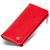 Красный кошелек-клатч из натуральной кожи с блоком для карт ST Leather