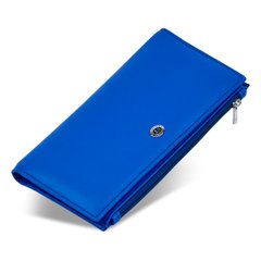 Ярко-синий женский купюрник из натуральной кожи на магнитах ST Leather ST006