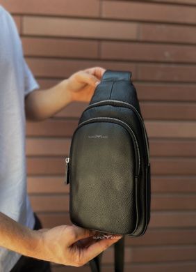 Мужской кожаный рюкзак на одну шлейку Tiding Bag