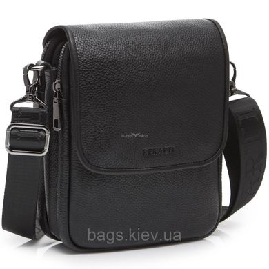 Мужской мессенджер кожаный через плечо Tiding Bag TD-1051 черный