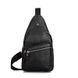 Мужская сумка-слинг кожаная черная Tiding Bag