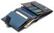 Чорний чоловічий гаманець з фіксацією з натуральної шкіри з синьою строчкою Marco Coverna MC-1005 A 1221
