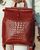 Красный женский рюкзак из натуральной кожи Tiding Bag - 24398