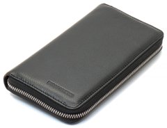 Черный мужской кошелек-клатч на молнии из натуральной кожи Marco Coverna MC-802-1