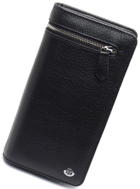 Черный многофункциональный мужской кошелек из натуральной кожи ST Leather ST291