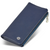 Темно-синий кошелек-клатч из натуральной кожи с блоком для карт ST Leather