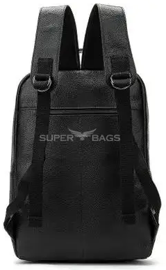 Чоловчий рюкзак чорного кольору з натуральної м'якої шкіри Keizer