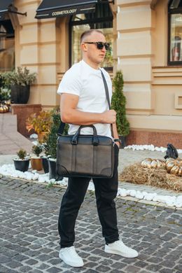 Мужская деловая сумка из натуральной кожи Keizer K-144523-black